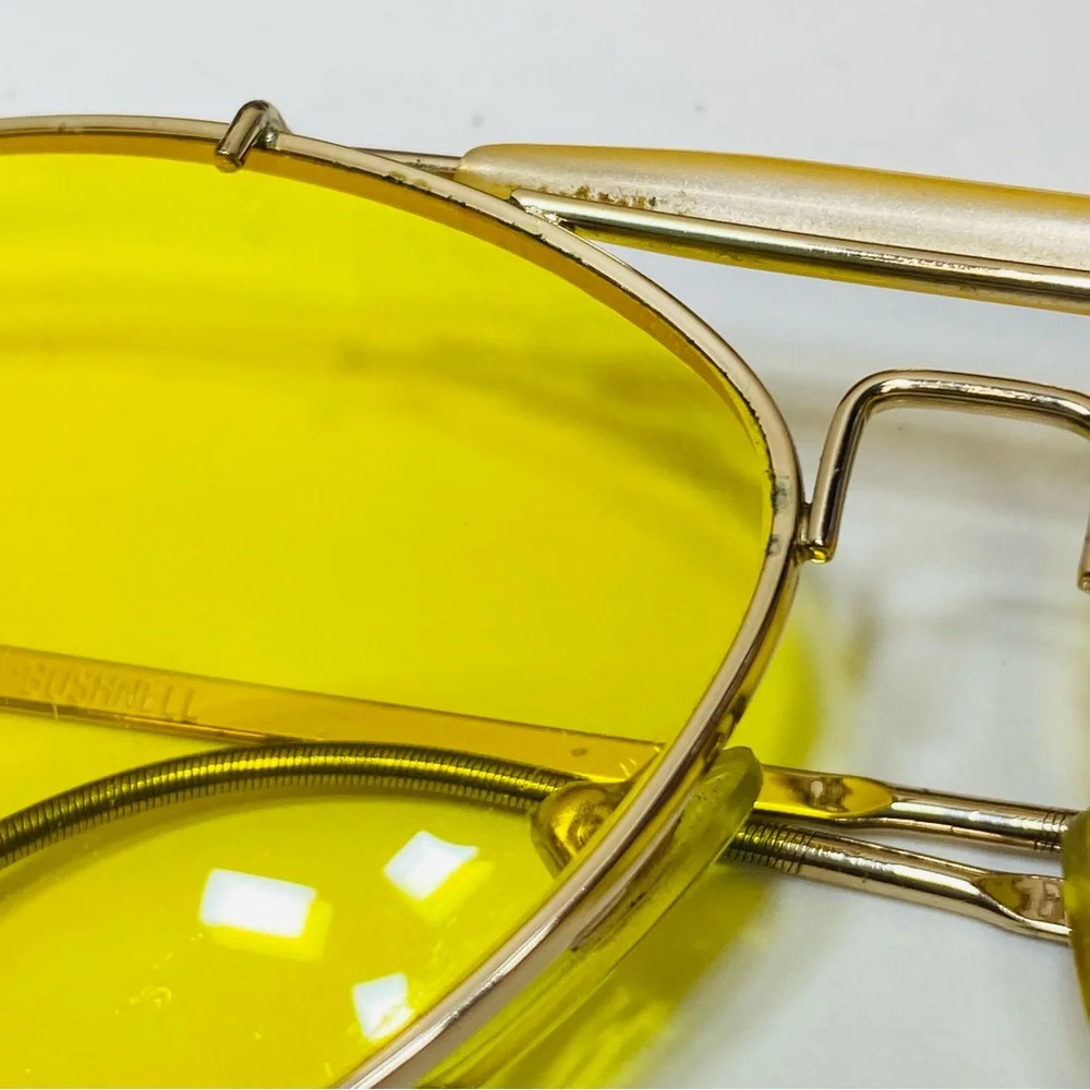 Bushnell Shooting Glasses Bausch & Lomb Aviator Impact Resist Vtg Org. Case READ - Picture 4 of 16